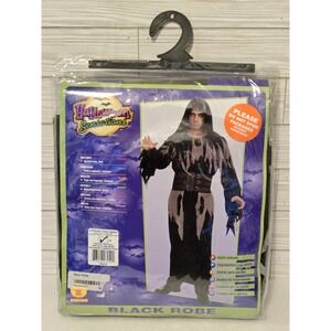 Black Robe Rubies Halloween Costume Size M Sorceror Evil Demon Cosplay